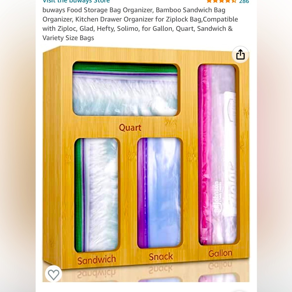 Food storage bag container